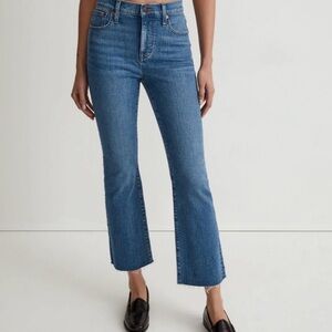 Madewell midrise kick out jeans, cropped